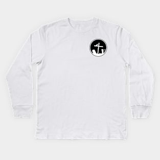 Graveyard Silhouette Inverted Kids Long Sleeve T-Shirt